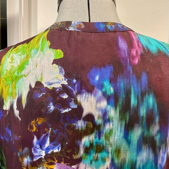 Mason by Michelle Mason Silk Floral Maxi, plum floral, 0 - Picture 7 of 14